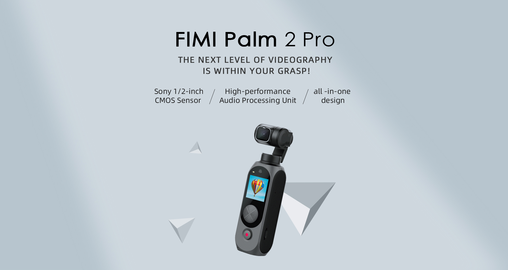 Fimi Palm 2 Pro 3軸ジンバル ビデオカメラ 4K/30fps 夜間ノイズ減少